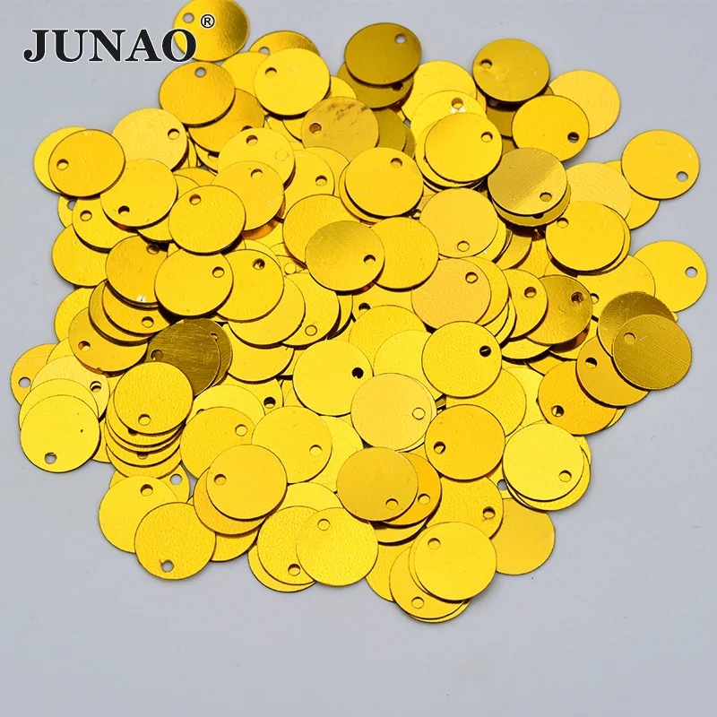 Пайетки JUNAO Серебристые/золотистые/красные 10/12/14 мм 100 г | Дом и сад
