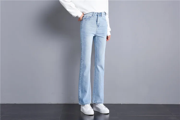 HCYO женские джинсы с высокой талией джинсовые брюки женские прямые свободные повседневные потертые отбеленные винтажные джинсы женские
