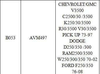 1 шт. x для CHEVROLET 3500 K250/30/3500 R30/3500 V30/3500 подобрать 73-97 D250 F250/350 свободного хода Блокируемая ступица B053 AVM497