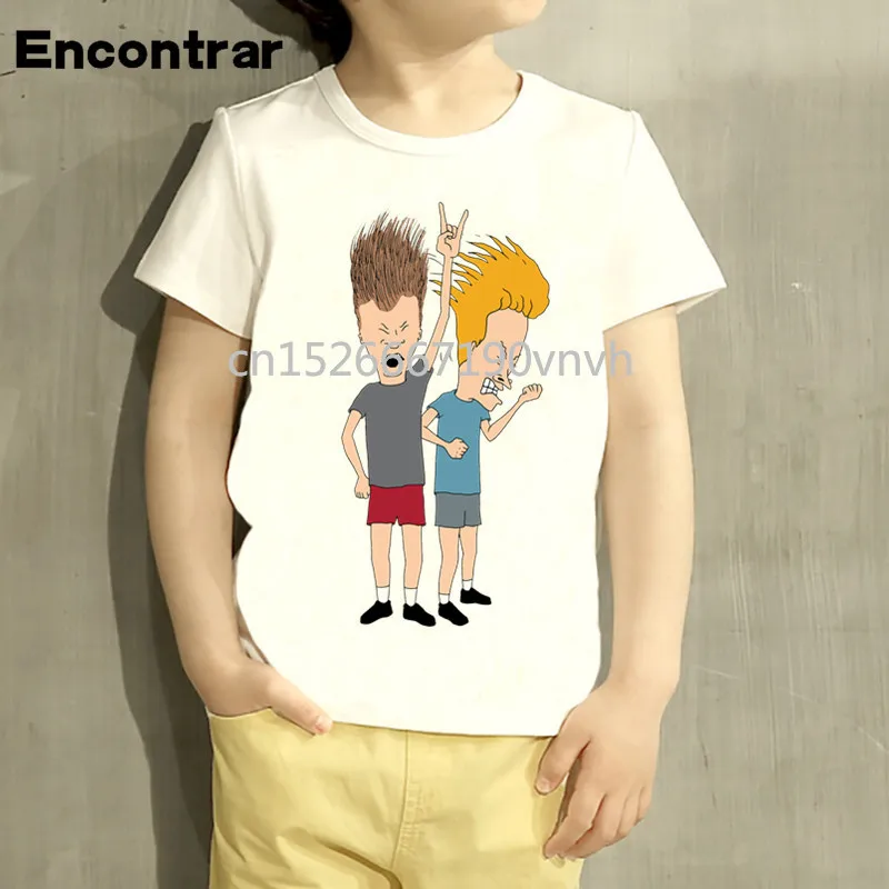 Beavis And Butthead Cartoon Design Baby Boys/Girl T Shirt Kids Funny Short Sleeve Tops Children Cute T-Shirt HKP837 | Мать и ребенок