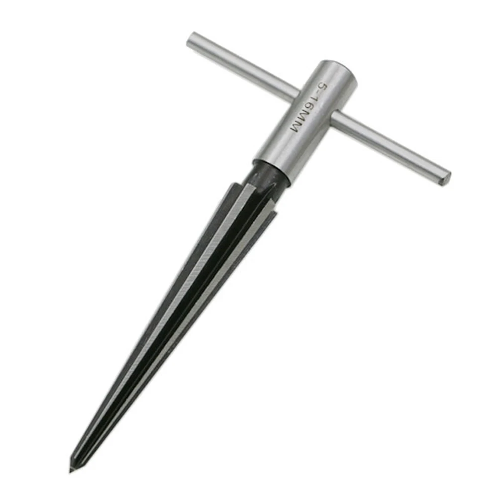 Removable 5mm 16mm Pin Hole Handheld Reamer T Handle Tapered 6 Fluted