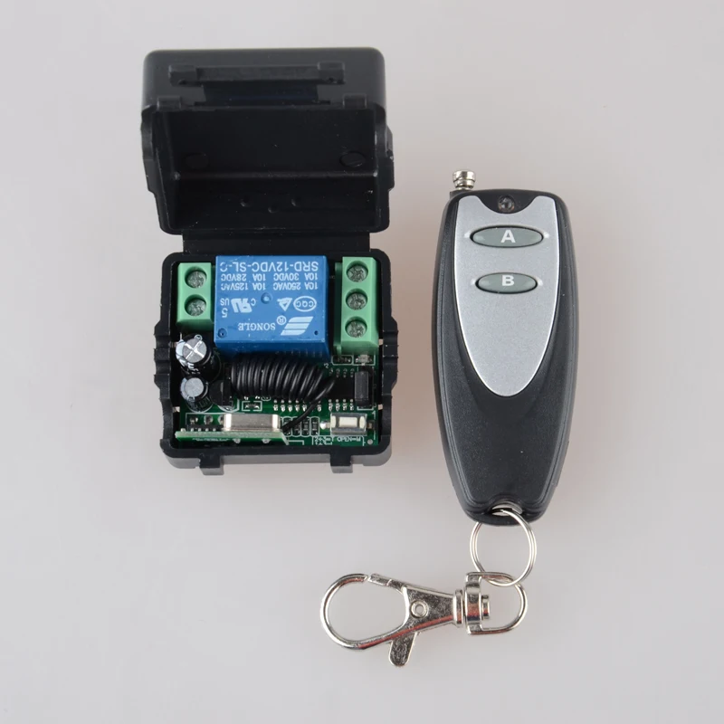 

DC 12V 10A 1CH RF Remote Control Wireless Switch Transmitter Receiver For Access/door Control System
