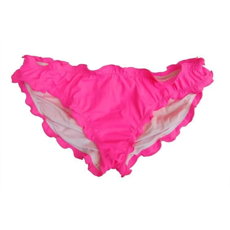 Однотонные сексуальные женские плавки, шорты с низкой талией, женские плавки, бразильские Плавки бикини - Цвет: Розовый