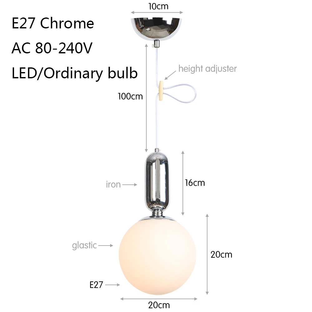 Современная Личность сферической абажуром подвесной светильник E27 220 В светодиодный подвеска подвесной светильник спальня фойе кабинет