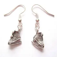 20 пар* Катание на коньках ботинки* тибетские серебряные серьги SP зимние ICESKATING катание на льду 30 мм LK797