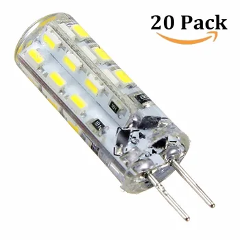 

20 Pack G4 LED Bulb 1.5W Bi-Pin LED Light Bulb 24X3014 SMD 15W Halogen Bulb Equivalent Shatterproof 165 Lumens Beam Angle DC12