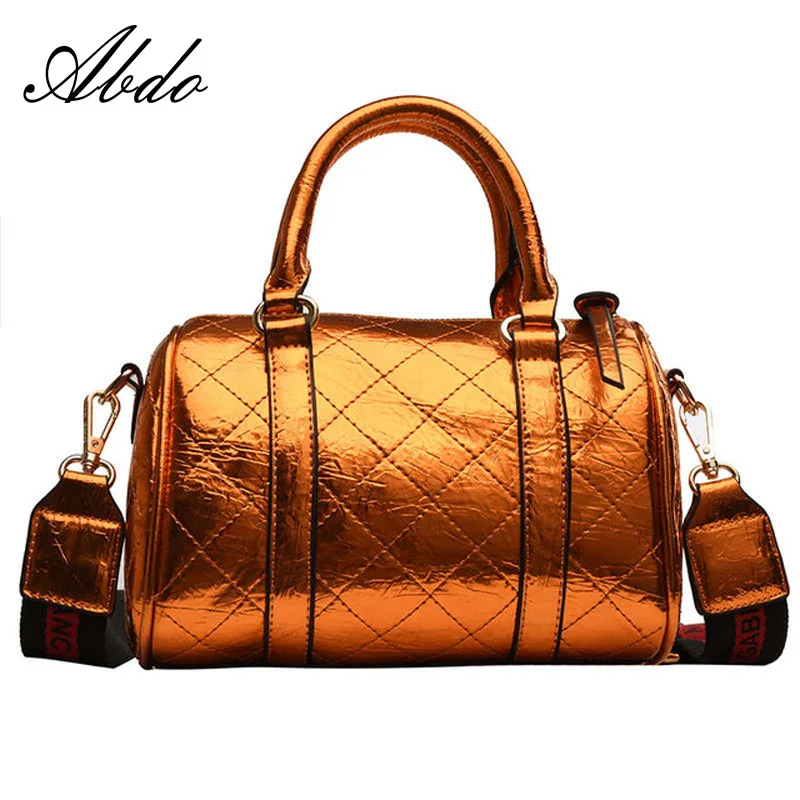 

Women's bag luxury Boston handbag 2019 new high-quality famous brand designer design plaid glossy face shoulder Messenger bag