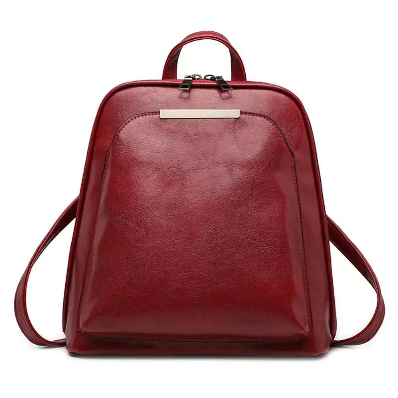 Винтажный женский рюкзак, брендовый кожаный женский рюкзак, большая вместительность, школьная сумка для девочек, сумки через плечо для женщин - Цвет: f