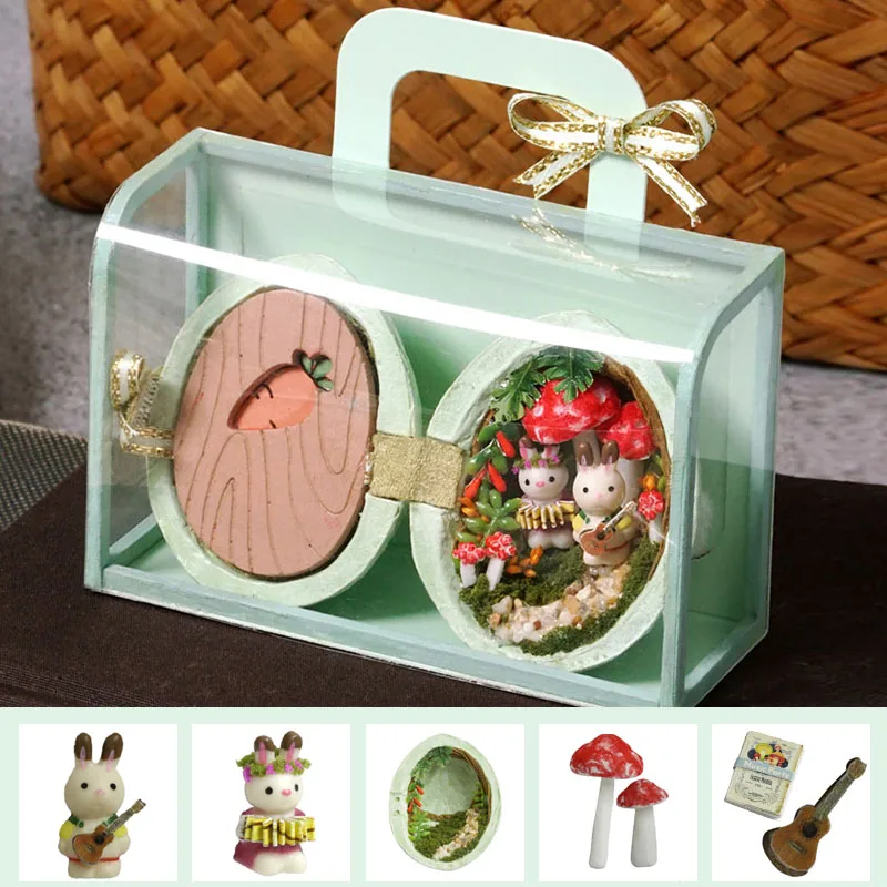 DIY кукольный домик деревянная 3D мебель миниатюрный дневник игрушка для детей