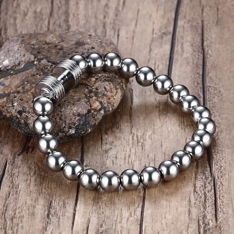 Heyrock Спорт Стиль Jewelry Нержавеющая сталь штангой браслетом Для мужчин женщин