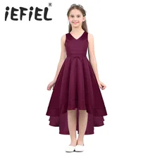 IEFiEL/Детское платье с цветочным узором для девочек на свадьбу праздничное вечернее платье для выпускного вечера платье для маленьких девочек на день рождения