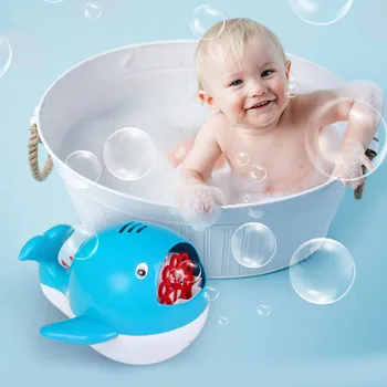 

Automatic Bubble Machine Children Indoor Outdoor Parties Toys bath toys light music blowing bubble machine Toy Fish