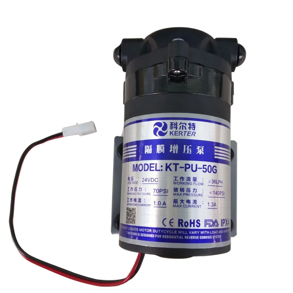 

50gpd Water Diaphragm Boost Pump Increase Reverse Osmosis Water System Pressure purifie water pump Boost Mist