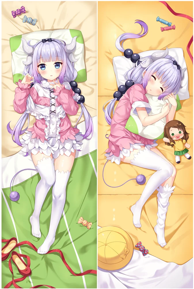 Miss Kobayashi's Dragon Maid Tohru Kanna Kamui японское аниме дакимакура чехол с подушкой 150 см/160