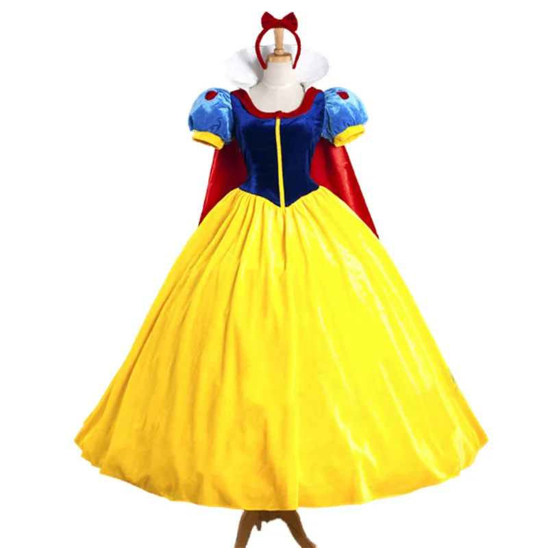 Хэллоуин Белоснежное платье принцессы Для женщин фантазия платье принцессы Белоснежки косплей, карнавальный костюм вечерние костюмы для взрослых