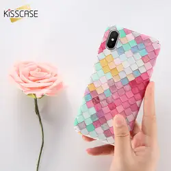 KISSCASE чехол для iPhone 6 S Plus 6 плюс 7 8 5S 5 X 3D рыбьей чешуи чехол для Samsung S8 Plus S8 S7 край S7 A5 A3 2017 Примечание 8 сумка