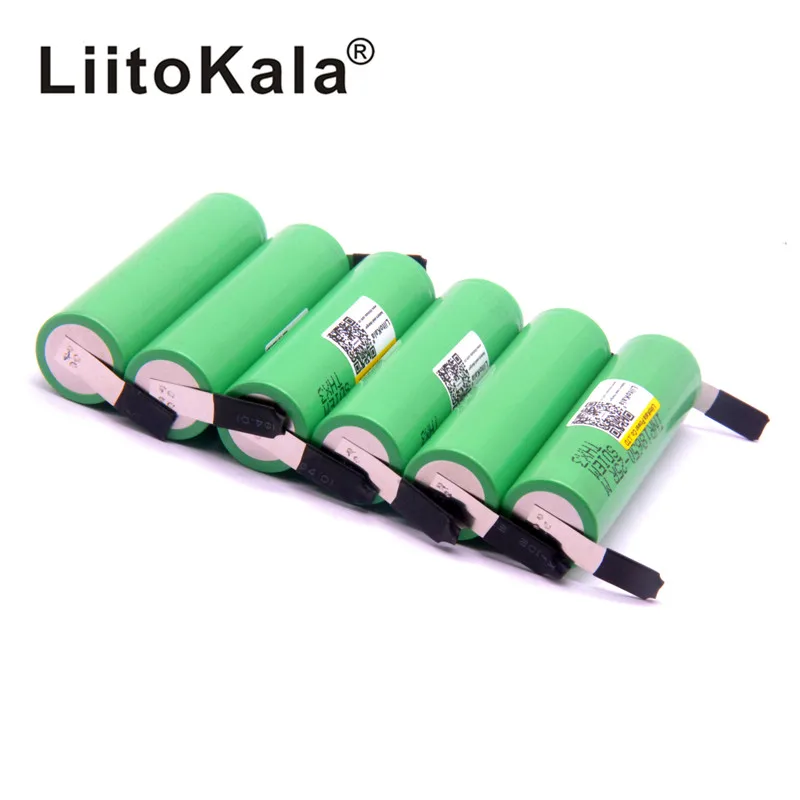 LiitoKala 18650 2500 мАч батарея INR1865025R 3,6 V разряда 20A выделенная батарея питания+ DIY никель - Цвет: 6 PCS battery