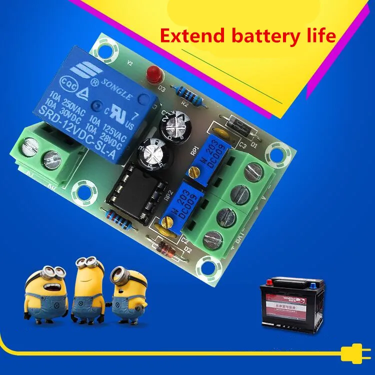 XH-M601 контроль зарядки аккумулятора 12V умное зарядное устройство автоматическая зарядка отключение питания плата управления питанием