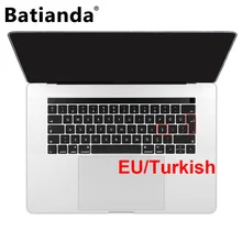 Новая евро французская/Турецкая/норвежская/шведская клавиатура, кожный чехол для Macbook Pro 13,3 15 дюймов, сенсорная панель A1706 A1989 A1707 A1990