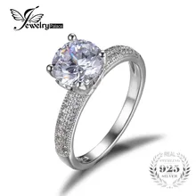 Aniversario 925 Joyería de Plata Esterlina Anillo de Compromiso Genuino A Estrenar Retro Deslumbrante Piedra Corte Redondo Anillo de Regalo de San Valentín