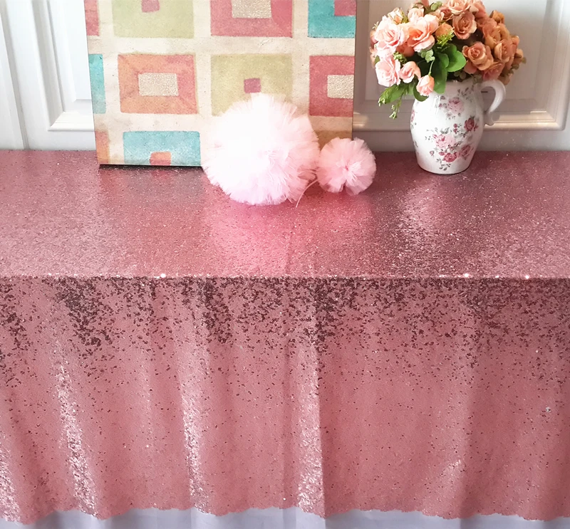Sparkly Rose Gold Sequin Glamorous Cloth Fabric For Wedding Basic Information Of Product