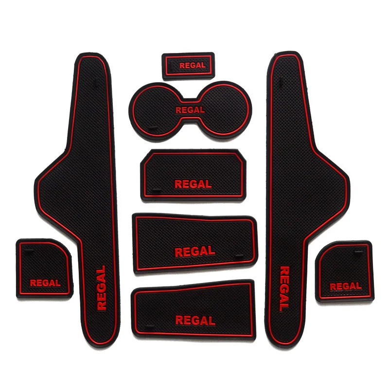 

9Pcs Lot Car Interior Upholstery For Buick 09-12 Regal Rubber Mat Car Accessories Non-Slip Mat Auto Accessories Interior