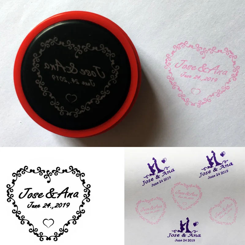 

36MM Wedding Invitation Stamp Customized Self-Inking Photosensitive Seal Personilized Stamp