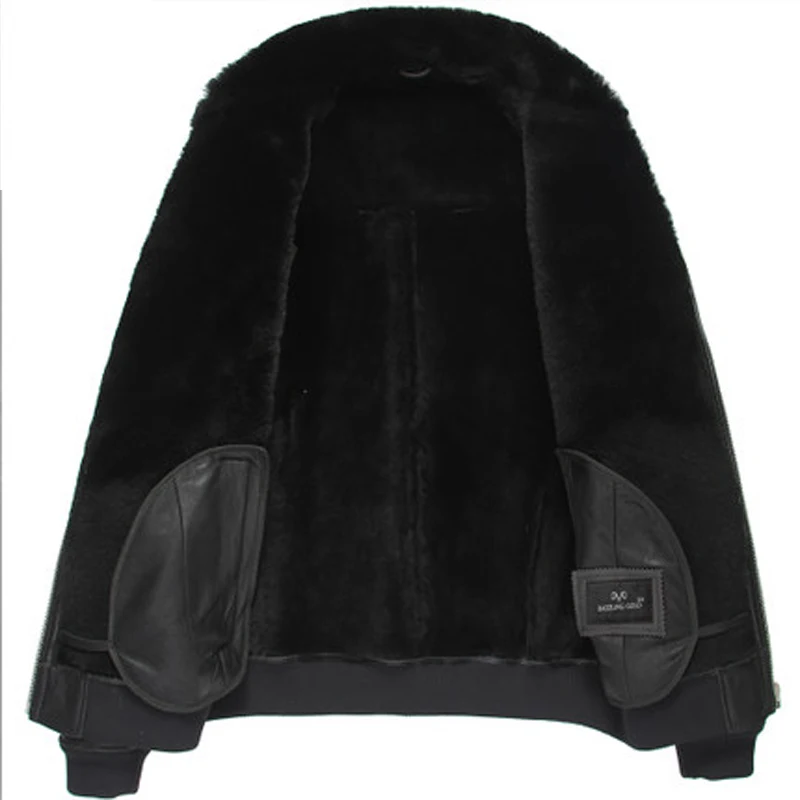 Natural sheepskin wool coat men. Sheep shear jacket. Sheepskin wool