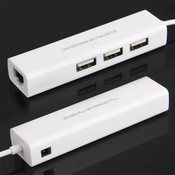 

Low power consumption USB 3 Port Hub to RJ45 Lan Card Ethernet Network Cable Compatible for Win 8 7 XP#YL