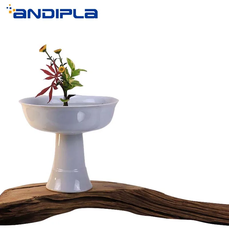 Изысканная белая фарфоровая ваза Ikebana в японском стиле цветочный горшок с
