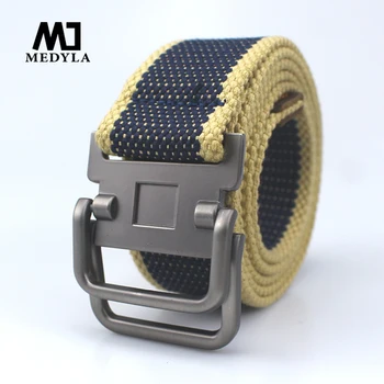 

MEDYLA Men's and women's belts are of high quality double ring buckle canvas belt free and elastic belts can be adjusted at will