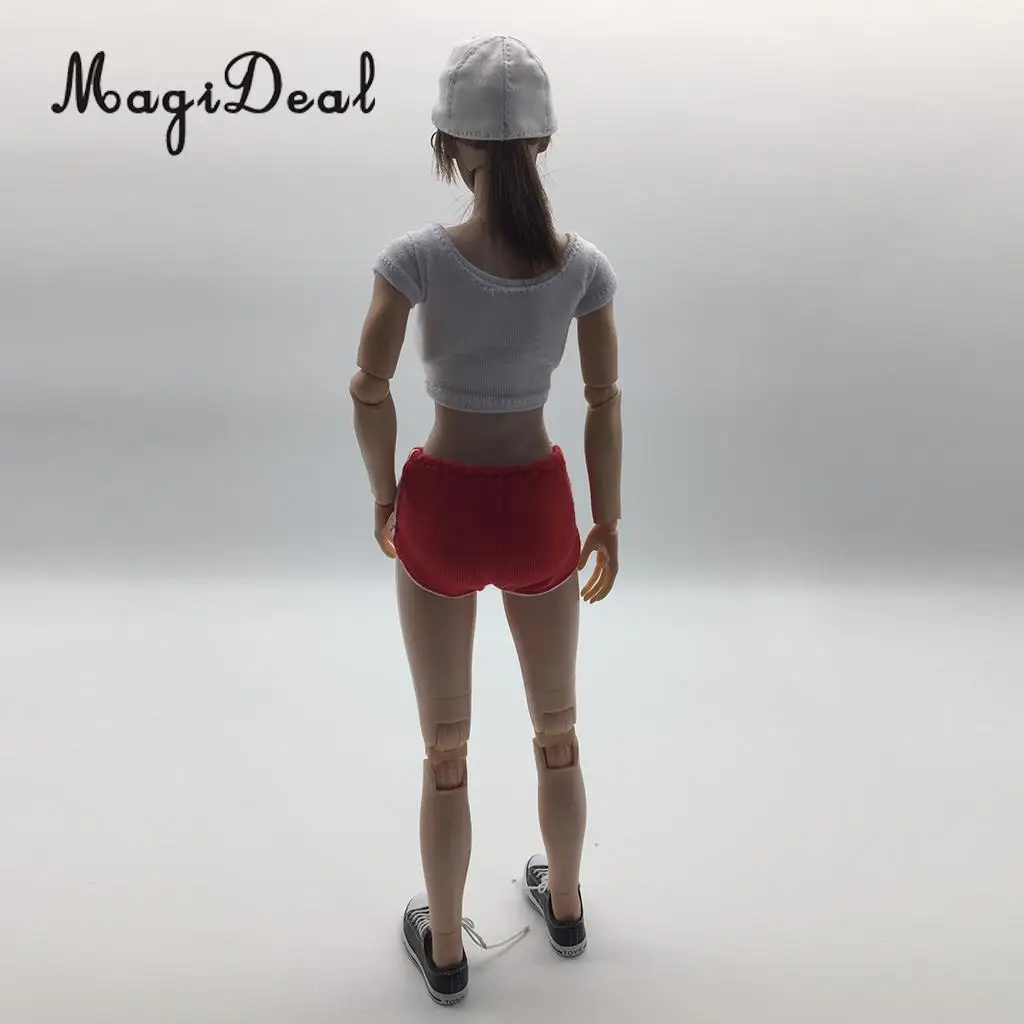 MagiDeal 1/6 Scale Female Women Sport Pants Suit Shirt for 12 Inch Action Figures Collectible Doll Toy DIY Accessories