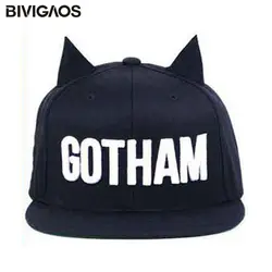 Новая мода для мужчин Wo мужчин s Bones Gorras Snapbacks GOTHAM Little Devil Horns Ears хип хоп кепка повседневные бейсболки женская шапка Swag