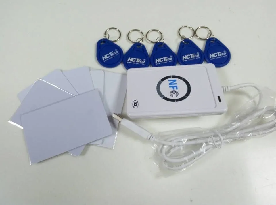 Бесплатный SDK USB ACR122U NFC RFID считыватель смарт-карт для всех 4 типов 5 шт. S50 NFC Теги + 5 шт. ключевые теги