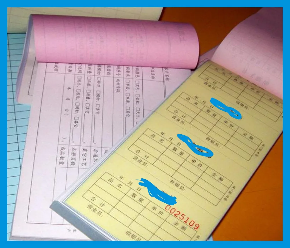 

Hot Sale Receipt Paper Book Carbonless Bill Book Customised Receipt Print
