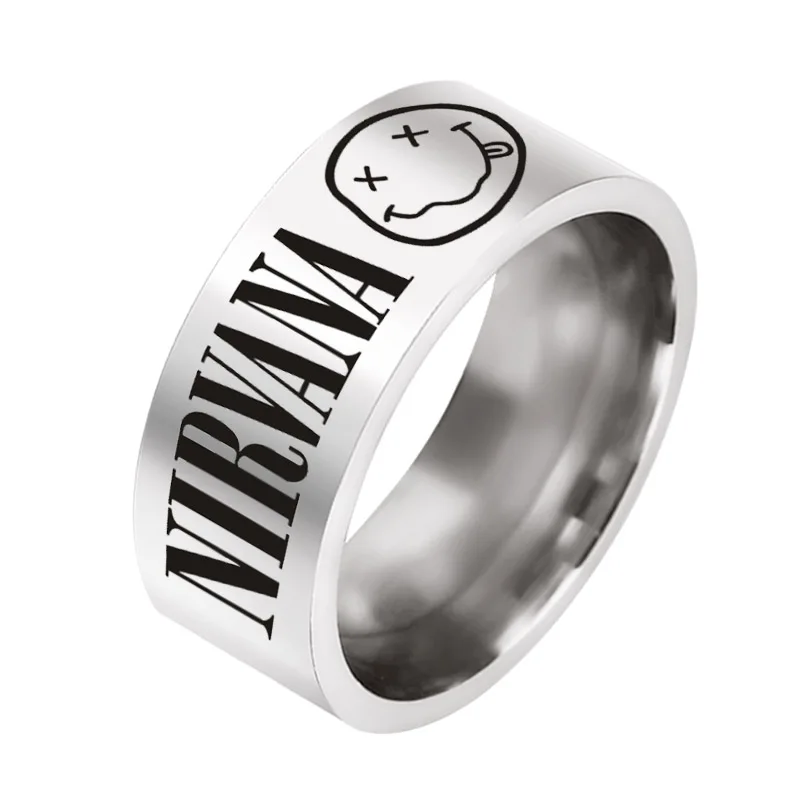 NIRVANA, Подарочные Кольца для фанатов, кольца из титановой стали для мужчин и женщин, модные аксессуары