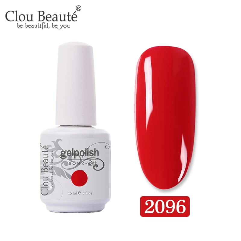 Clou Beaute 375 цветов набор гель-лаков полуперманентный Vernis Матовый верхний слой УФ-гель для ногтей топовый лак впитывающий Гель-лак - Цвет: 2096