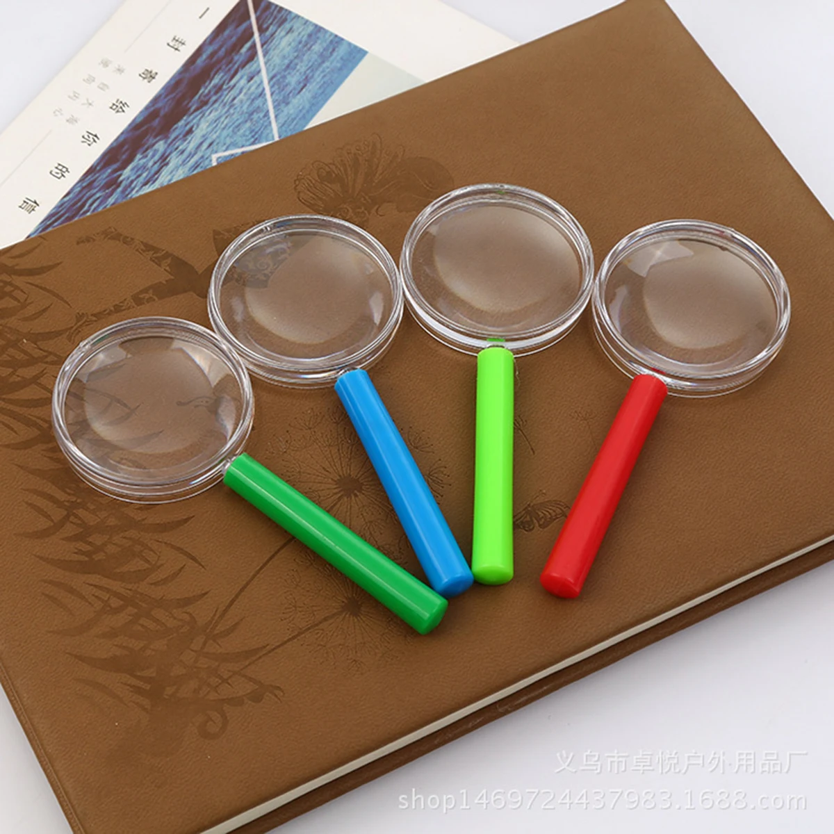 12PCS Childrens Magnifying Glasses Set Colorful 3 Times Student