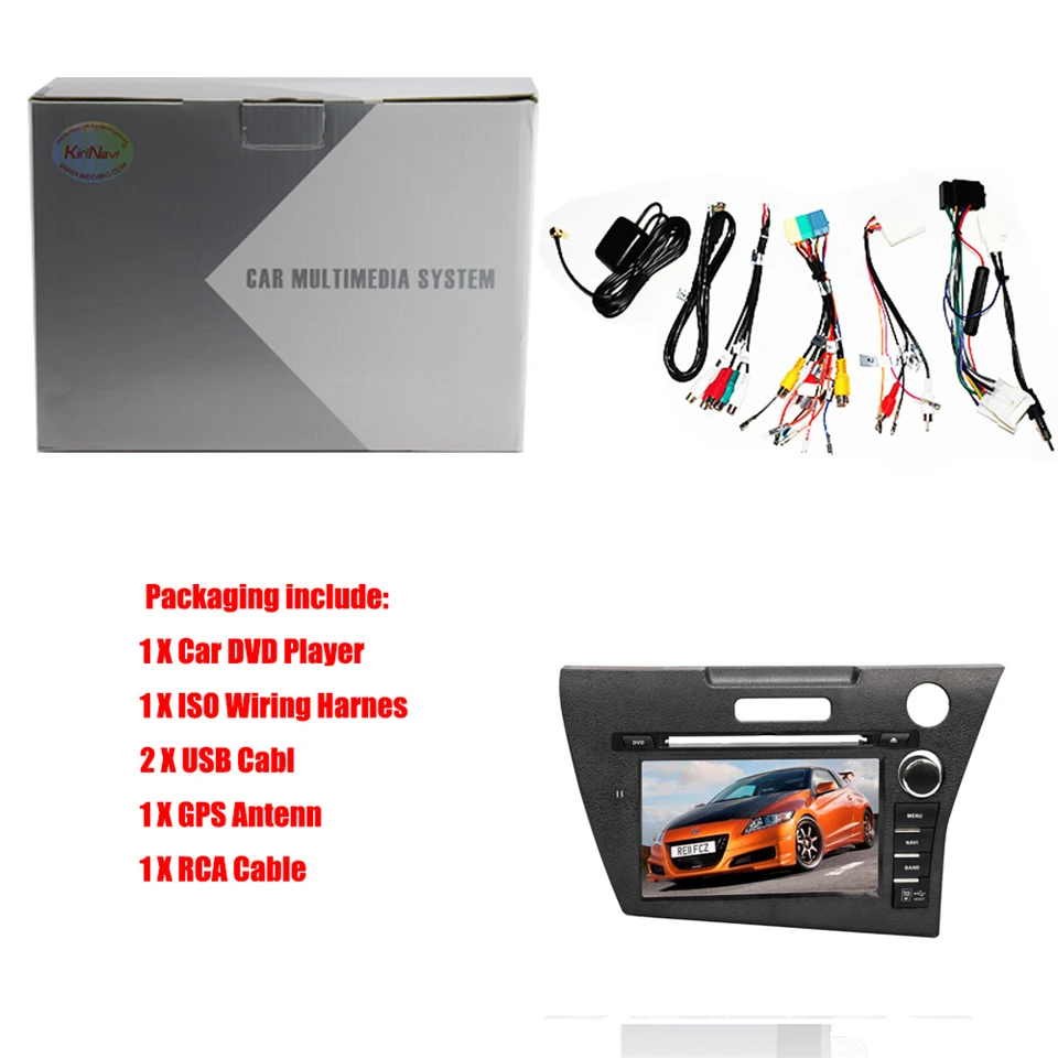 Flash Deal KiriNavi Octa core 4G LET android 7 car multimidia autoradio for Honda CRZ dvd gps 2010 - 2017 support 4K Video 4G 5