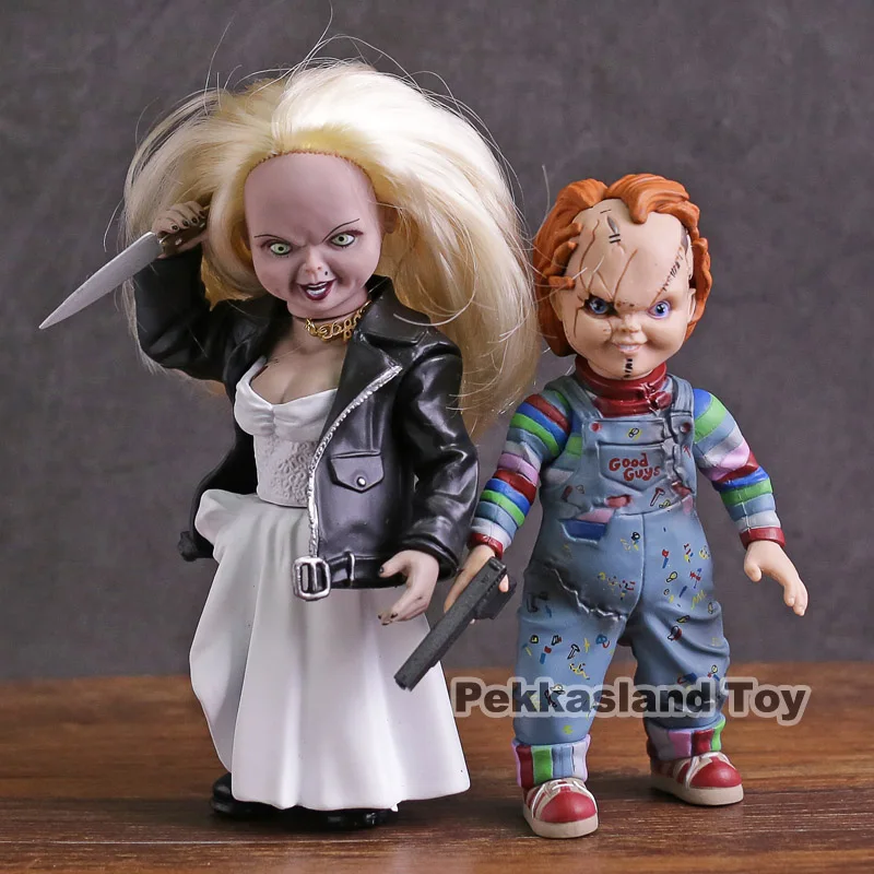 

Bride of Chucky Chucky & Tiffany Horror Dolls PVC Action Figure Collectible Model Toy 2pcs/set