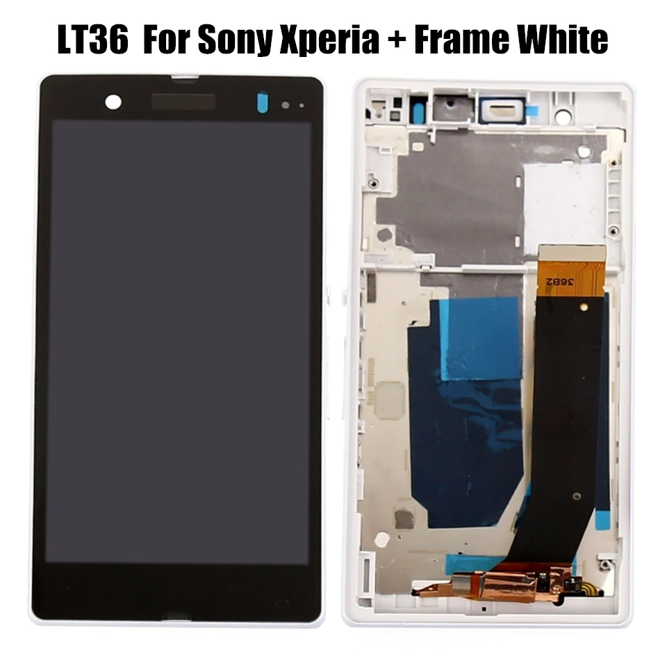 

Full Assembly For Sony Xperia LT36 LT26 C6606 C6603 c6602 LCD Display Touch Screen Digitizer Replacement Parts With Frame