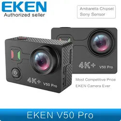 Новые eken V50 Pro Действие Камера Ambarella Чипсет sony Сенсор 4 К 30FPS мотоциклетные Камера Wi-Fi Водонепроницаемый Мини Спорт Камера