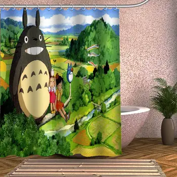 

popular My Neighbor Totoro shower curtain Home Decor Waterproof Fabric Bath Curtain