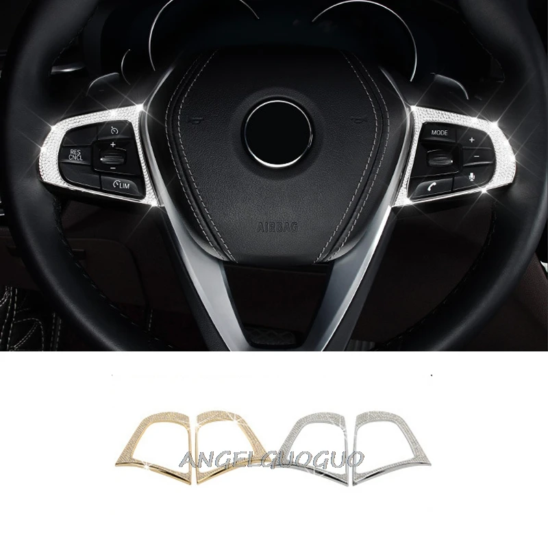 For BMW 5 Series G30 2017 2018 Steering Wheel Control Button Cover Trim Sticker