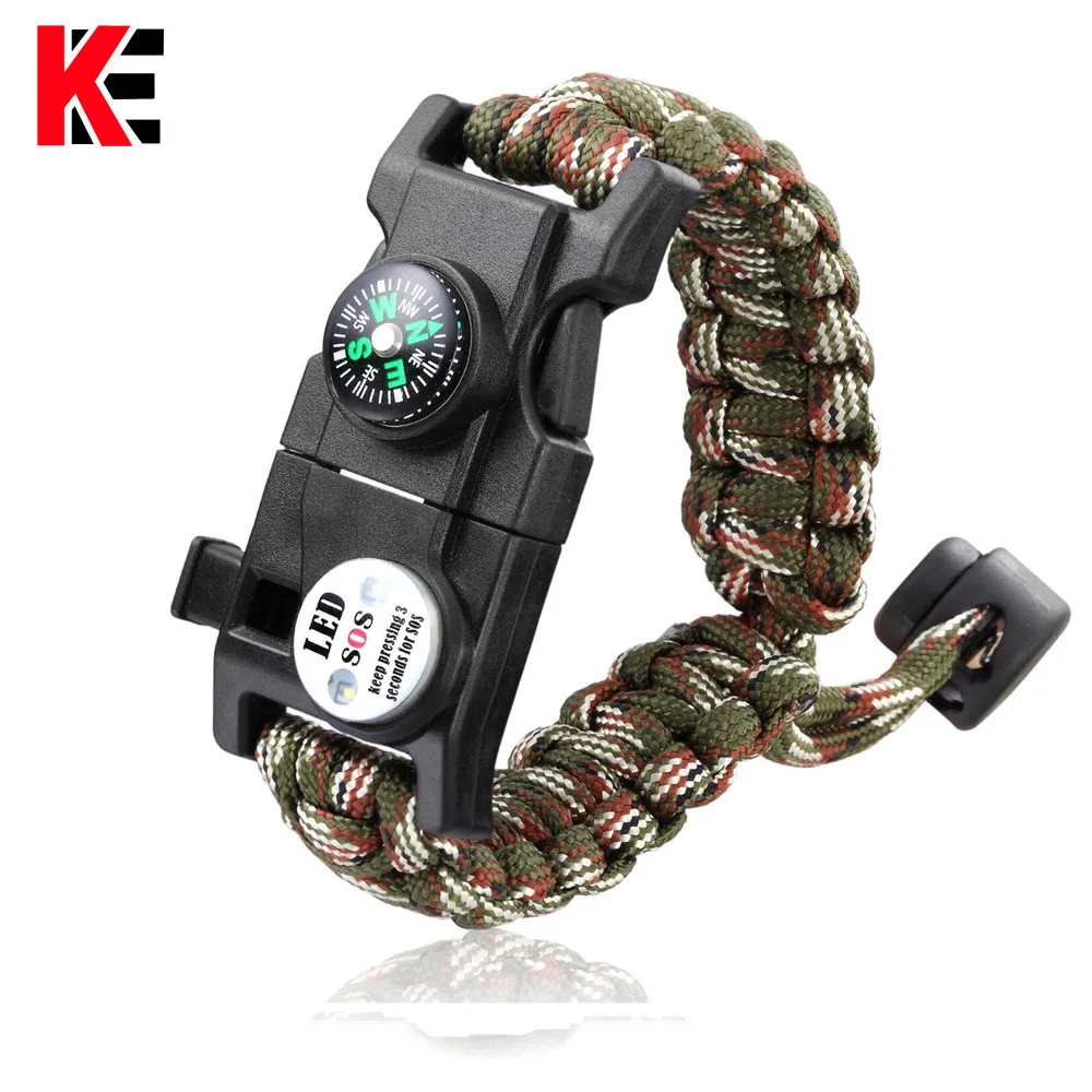 

Bracelet Men Outdoor Multifunctional Paracord Survival Bracelet Outdoor Camping Rescue Rope Bracelet Tourism Equipment EDC Tool