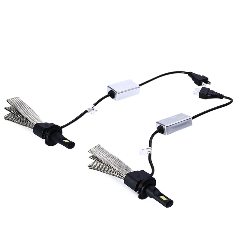 

2pcs Car Light Source Headlights 6000K LED Car Headlights H7 Bulbs Conversion Kit Professional Tinned Copper Braid