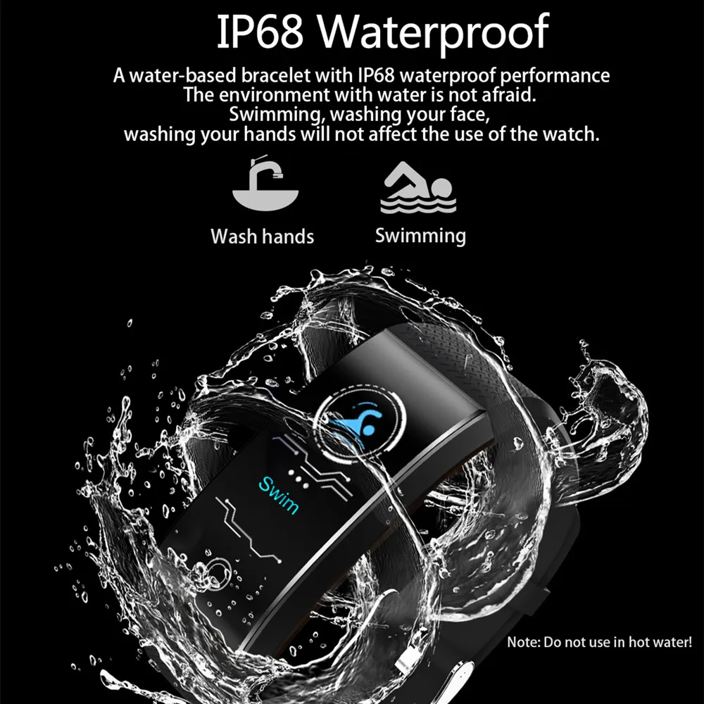  TLXSA Brand Fitness Bracelet Smart Pedometer Wristband Heart Rate Monitor Waterproof IP68 Sport Int - 1000007231388