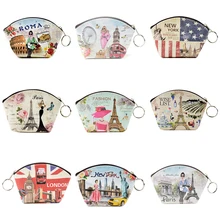 Newest Eiffel Tower coin purse Change Purse European architect Card Holder Women Handmade Wallet Purse Girls Zip Coin Bag Pouch xiniu women purse paris eiffel tower prints hasp coin purse short wallet card holders wallet women for cready card