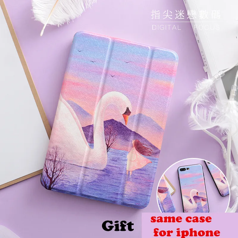 Магнитный откидной Чехол Swan для iPad Pro air 9 7 10 5 2 11 12 2019 Air Mini 1 3 4 чехол планшета нового