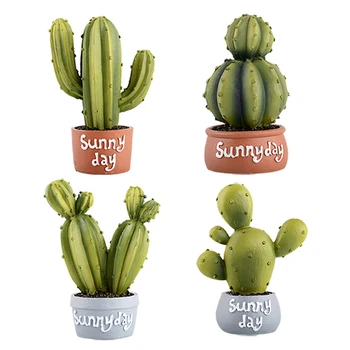 

INS Pastoral Decorative Figurines Resin Cactus Simulation Plant Ornaments Office Computer Desktop Potted Decorations Housekeeper